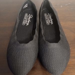 Skechers Modern Comfort Womens Cleo 2.0 Love Spell Ballet Flat Slip On Black 9.5